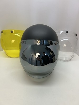 Biltwell Bonanza DOT Helmet Matte Black L 59-60cm + 3 Bubble Shields