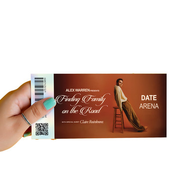 Alex Warren Findet Familie unterwegs Ticket Andenken Schein Ticket Geschenk enthüllen