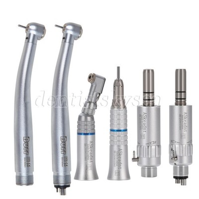 Dental LED Fiber Optic E-Generator High Speed/Low Speed Handpiece 4/2Hole UDM