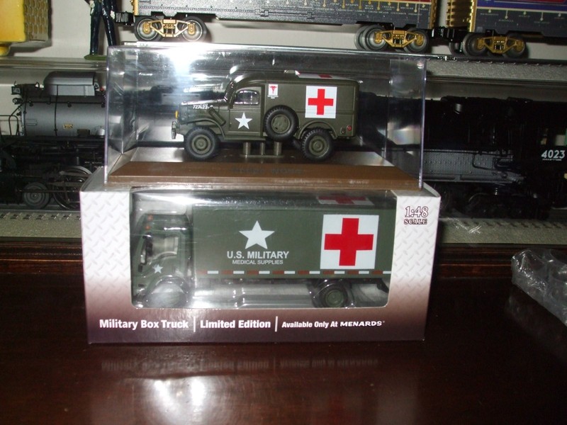 2 - U.S. ARMY MEDICAL VEHICLES 1-  WC 54 4x4 Ambulance 2- MENARDS BOX TRUCK NIB