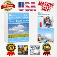 36 Sheets of Glossy Photo Paper 8.5 x 11 - Perfect for High-Quality Prints