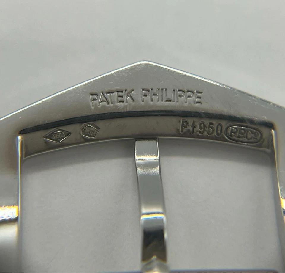 Correa de reloj con hebilla Patek Philippe piezas platino PT950 16 mm usada de Japón Foto 3 de 4