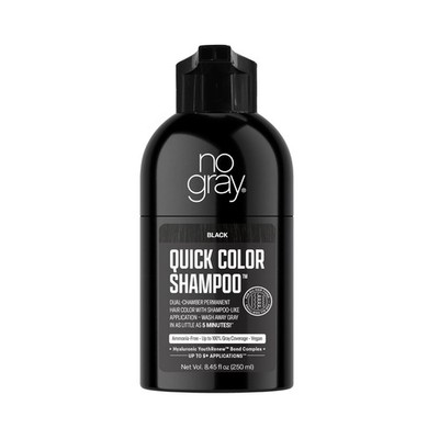 No Gray Quick Permanent Hair Color Shampoo, 8.45 Fl Oz (Pack of 1), Black