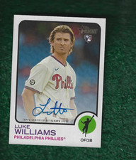 LUKE WILLIAMS 2022 TOPPS HERITAGE REAL ONE ON CARD AUTOGRAPH ROOKIE CARD #ROA-LW. rookie card picture