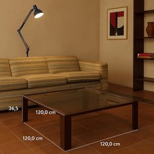 Table Basse des Années 70-80 Métal Émaillé Verre Fumé