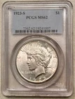 1923-S Peace Silver Dollar $1 PCGS MS 62