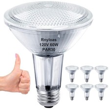 Par30 Long Neck Halogen Light Bulbs, 60W 120V Par30 Flood Light Bulbs 60w 6p