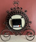 HOME INTERIORS Contessa Clock 10” x 10.25” Black Metal w/Acrylic Beads — photo 2