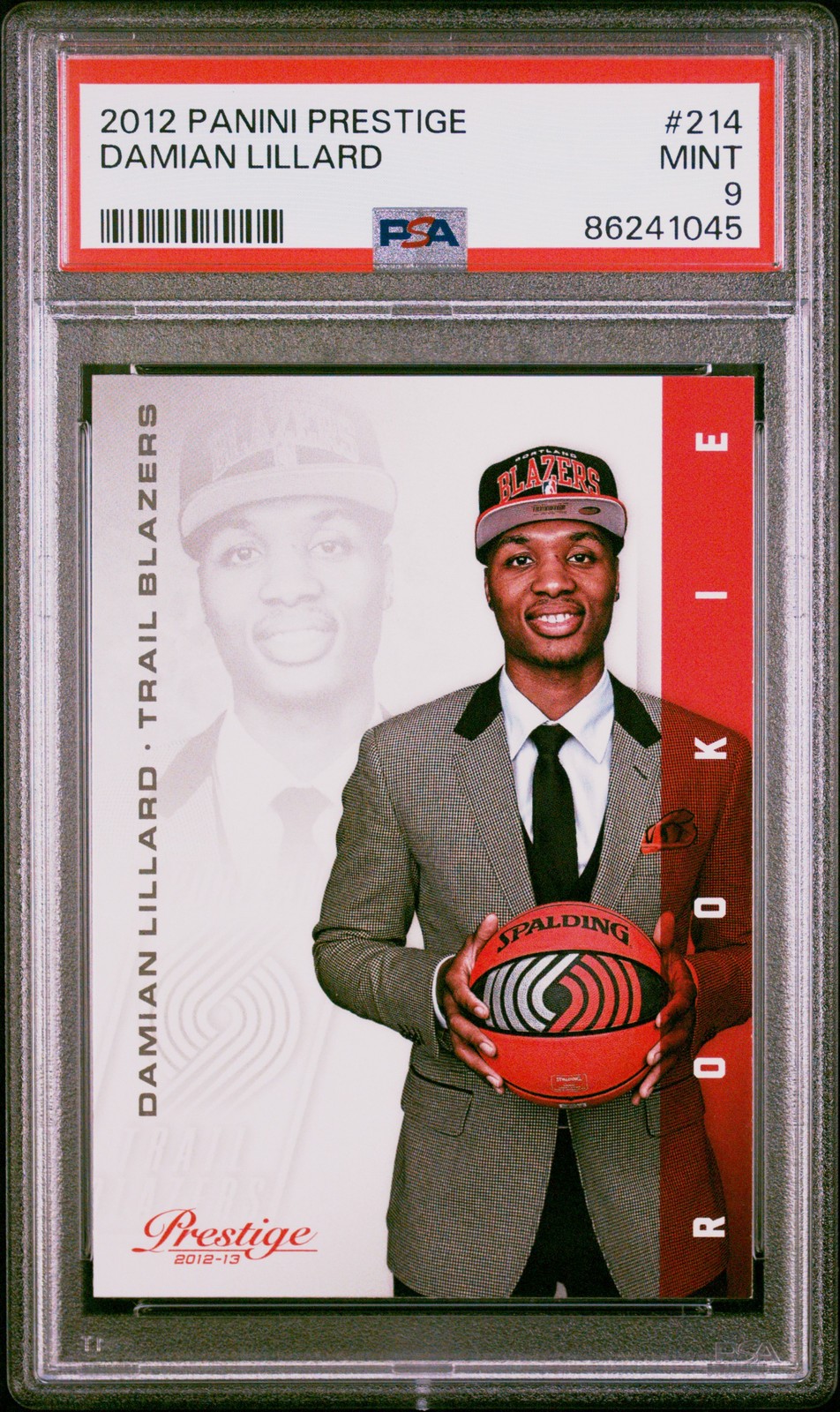 PSA  MINT 9 2012 PANINI PRESTIGE DAMIAN LILLARD 214 86241045