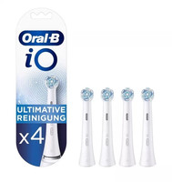 Oral-B iO Ultimate Cleans Replacement Toothbrush Heads Pack of 4 WHITE