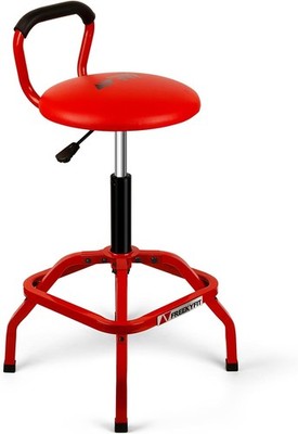 Garage Stool, Adjustable Height Swivel Work Mechanic Shop Stool with Backrest...