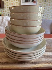 Image of Denby Impression Cream Dinner Set - Plates/Cereal Bowls/Pasta Bowls