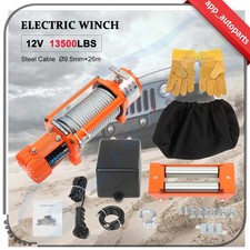 13500lbs Electric Winch Waterproof Truck Trailer 85ft Steel Rope Off-road 4wd