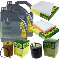 Mann Inspektionspaket 10L MB 5W-30 229.51 FüR Mercedes S211 E 280 T CDI W211