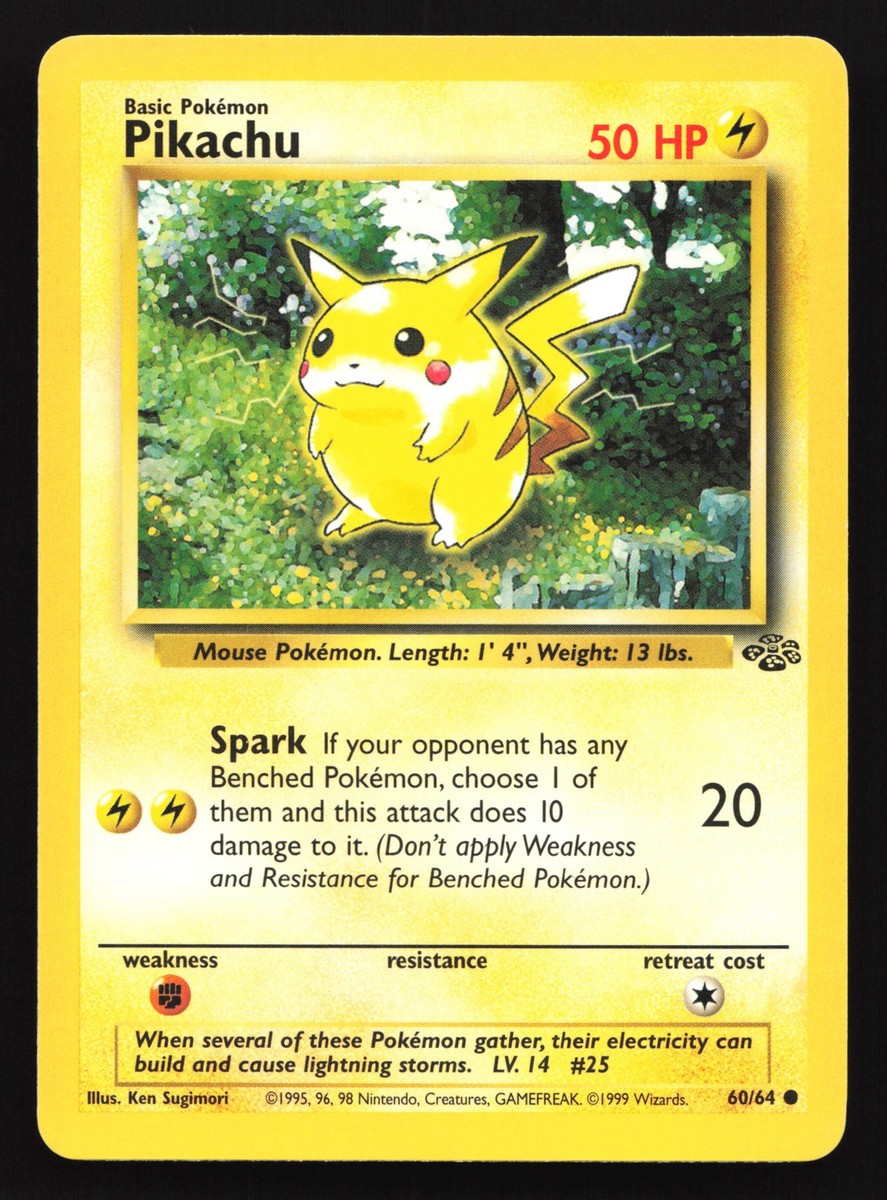Pikachu 60/64 Jungle Common Pokemon Card | eBay