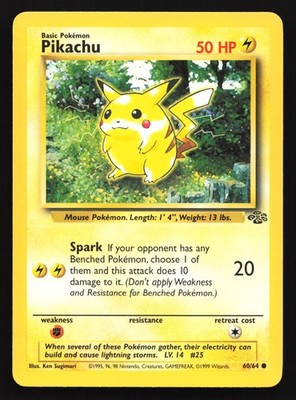 ピカチュウ 1997 P.M. JAPANESE JUNGLE PSA8 Pikachu 60/64 Jungle Common Pokemon Card | eBay