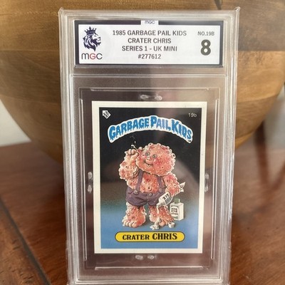 1985 Topps Garbage Pail Kids UK Series 1 #19b Crater Chris Graded 8 Near Mint 