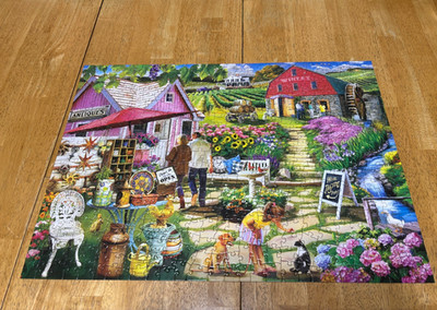STONE MILL VINEYARDS ~ 500 PC. LINEN PUZZLE BY MASTER PIECES ~ COMPLETE ~ EGUC