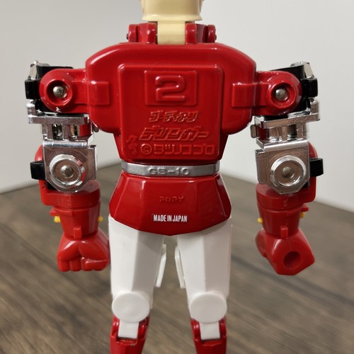 VTG Gordian Delinger Japan Red Popy DieCast Protector Dardian Deluxe Robot NICE - Picture 11 of 18