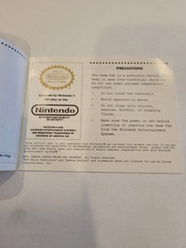 MTV Remote Control Manual Only NES Nintendo