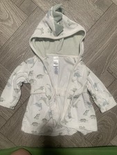 New Carter's 0 To 9 Month Old Dinosaur Robe With Hood