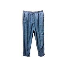 Alfred Dunner Womens Elastic Waist Blue Pants Stretch Casual Size 12