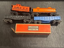 Lionel O Gauge Train Cars Lot 4 Caboose 9077 Tanker 2465 w Box 6012