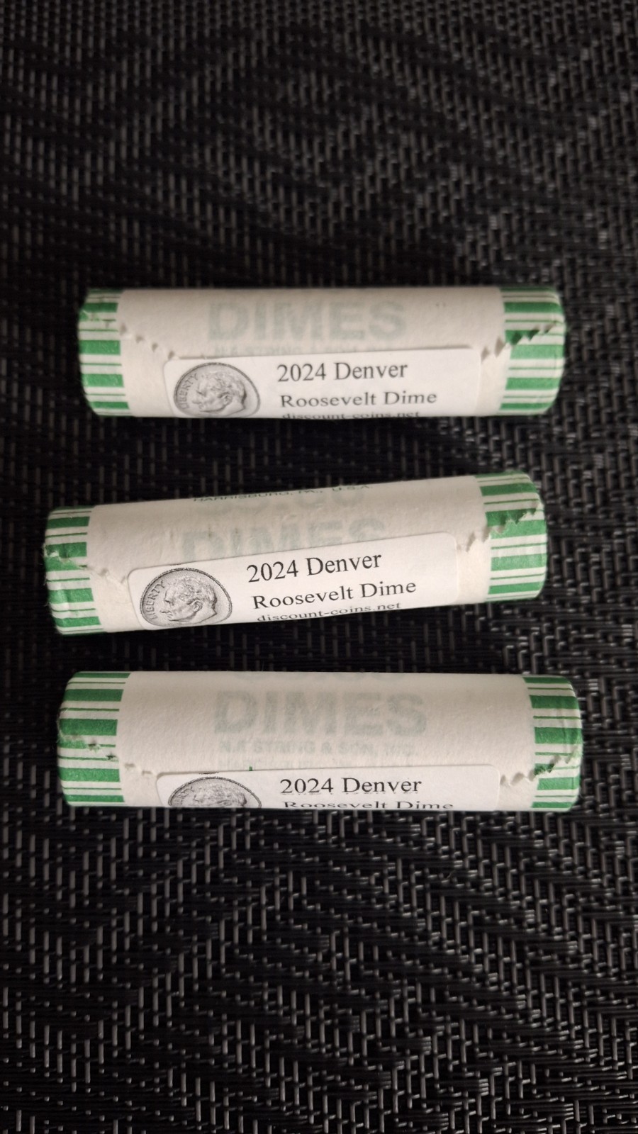 (3) 2024 D Denver Roosevelt UNC Dime Rolls Of (50) 