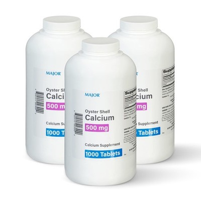 MAJOR Oyster Shell Calcium 500mg - Daily Dietary Supplement for Bone Health ...