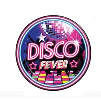 Deko Teller Pappteller Disco Fever Party 23 Cm 6 StÜCk Neu Ovp