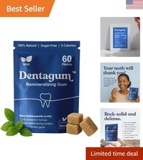 Fresh Mint Remineralizing Gum with Natural Ingredients - 60 Sugar-Free Sticks