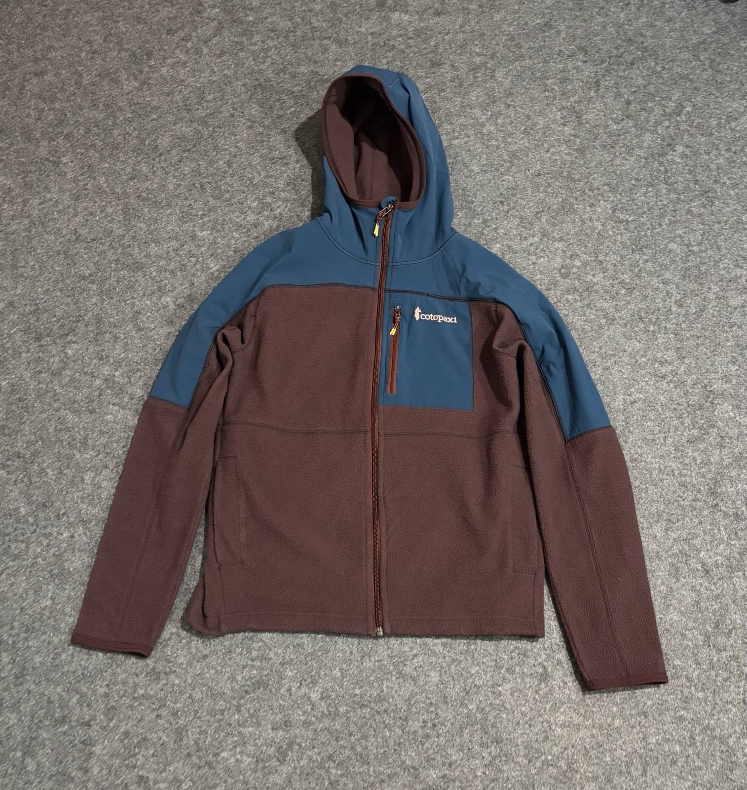 Chaqueta polar Cotopaxi Abrazo con capucha cremallera completa para hombre mediana púrpura azul