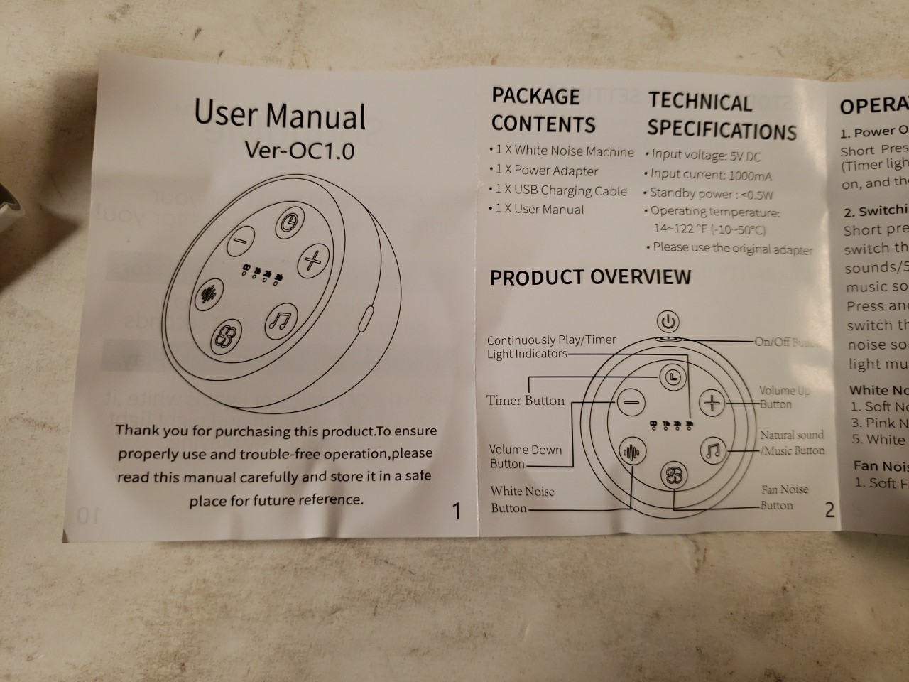 SoundMe White Noise Sleep Sound Machine With 36 Volume Levels, White SWN-OC2