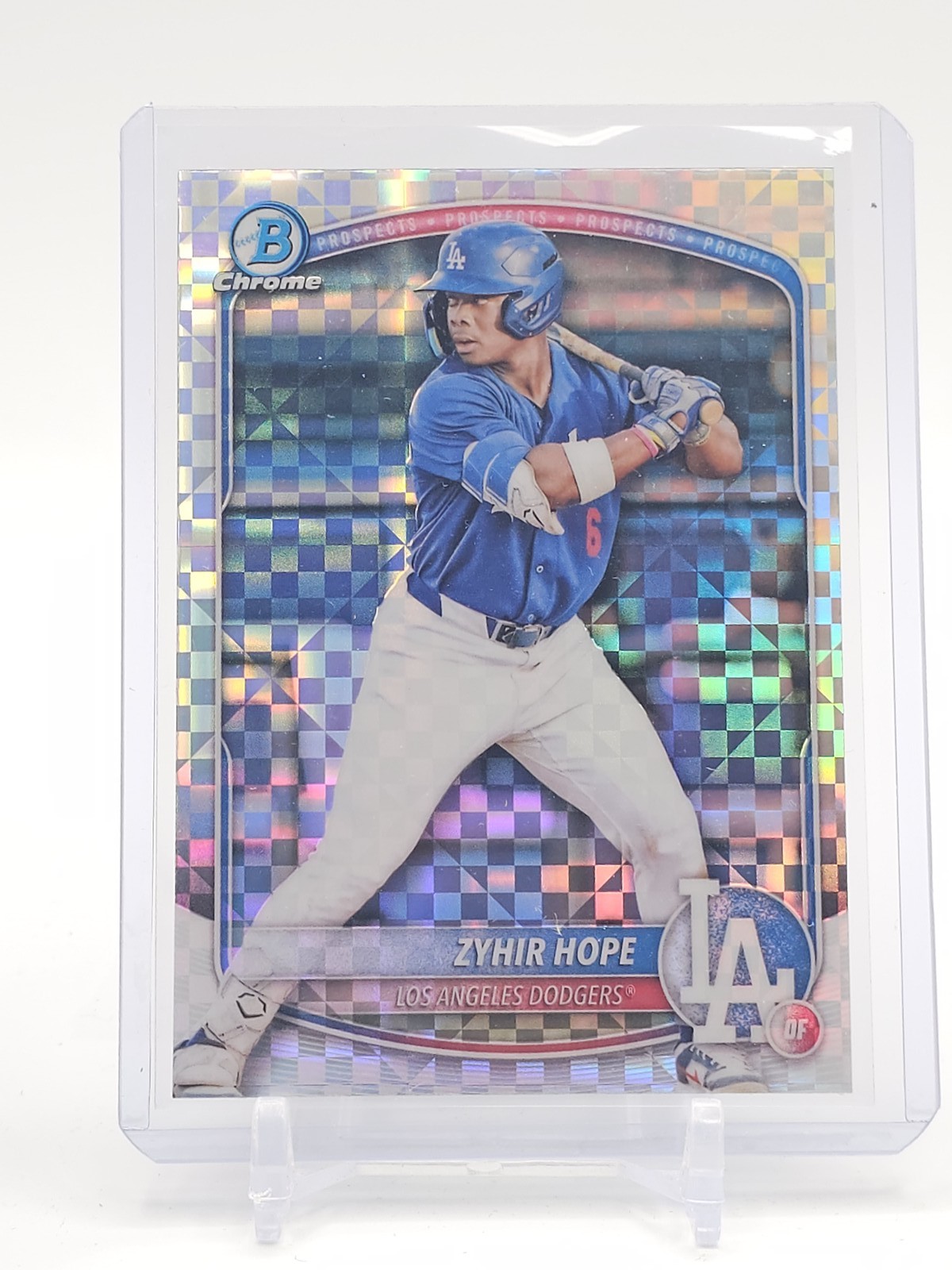 ZYHIR HOPE 2025 BOWMAN CHROME PROSPECTS X-FRACTOR #BCP-2 DODGERS Q4561
