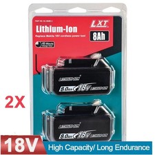 for Makita BL1860B-2 18V 8.0Ah Li-Ion Battery Pack for Power Tools 2 Pack 