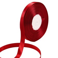 Red Satin Fabric Ribbon Roll 5/8 Inch x 100 Yards for Gift Wrapping Bows