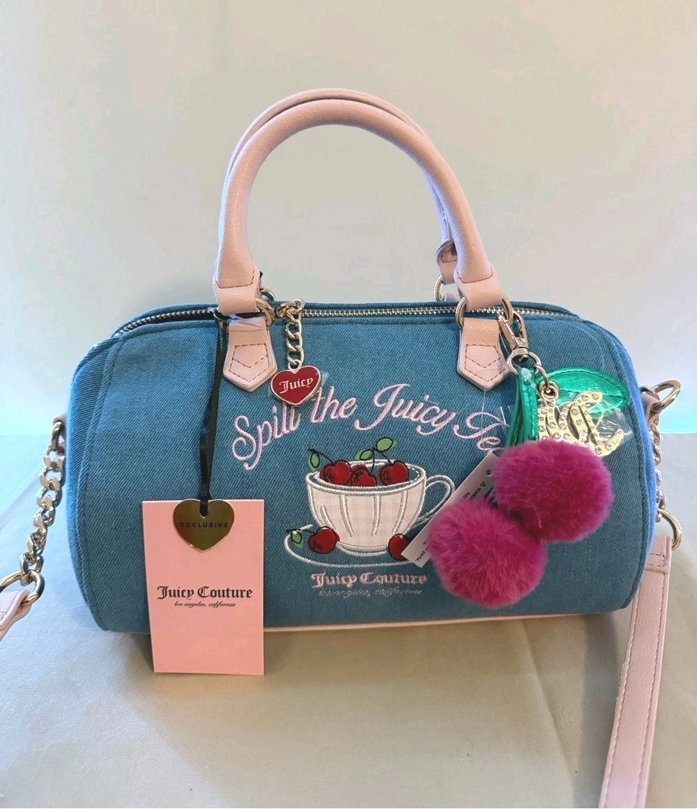 Juicy Couture Denim Exterior Satchel/Top Handle Bag Handbags