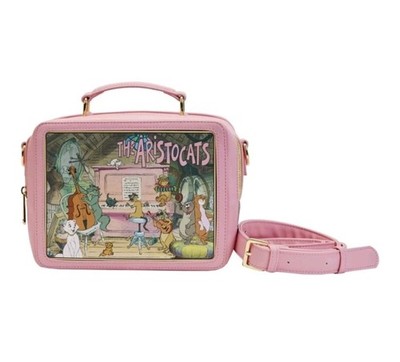 Loungefly Disney Aristocats Lunchbox Umhängetasche Rosa BRANDNEU