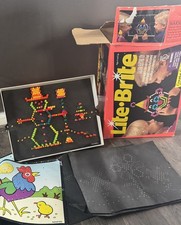 Vintage Milton Bradley LITE BRITE 1993 1994 , Pegs  Sheets Original Box