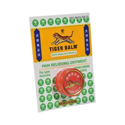 Tiger Balm, Pain Relieving Ointment White Regular Strength, 0.14 Oz