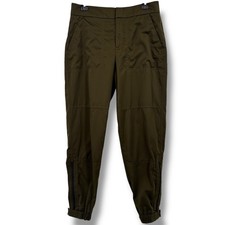 Athleta Radian Jogger Satin Pants Womens Size 6 Olive Green