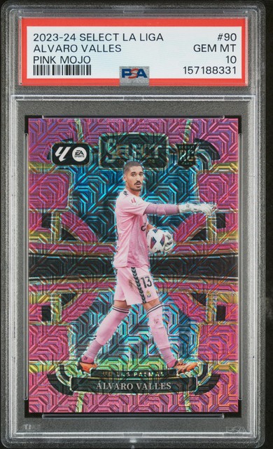 Alvaro Valles 2023-24 Panini Select La Liga #90 Pink Mojo /115 RC PSA10 GEM MT