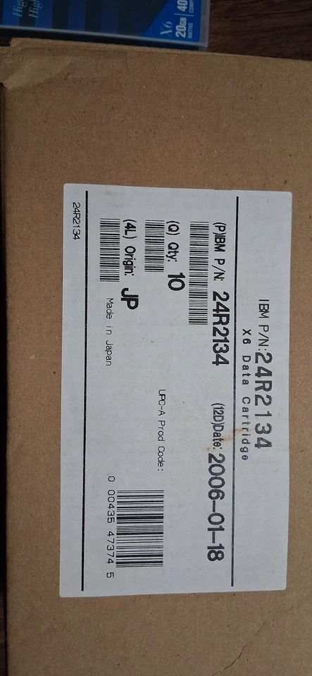 IBM VXA Tape X6 Data Cartridge 62 Meters 20/40GB 24R2134 ** Brand New ** x10 - Image 4 of 4
