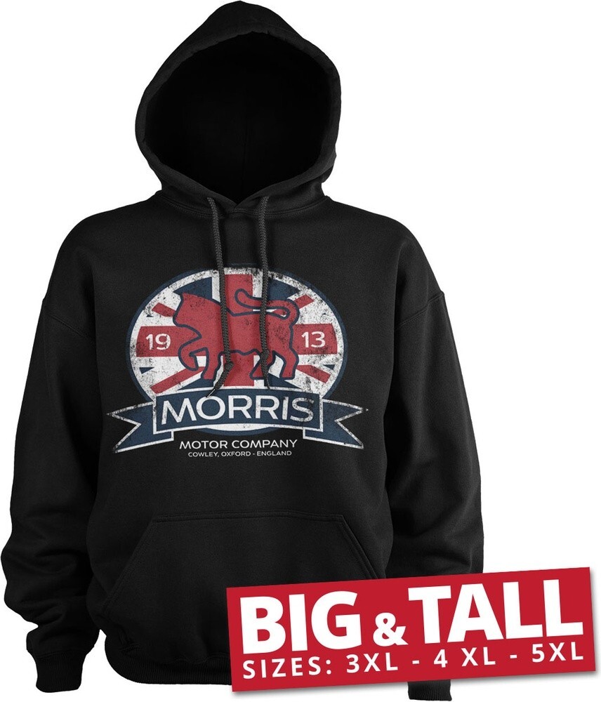 Толстовка с капюшоном Morris Motor Co. England Big - Tall черного цвета