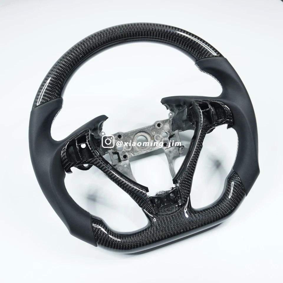 Volante deportivo de fibra de carbono real apto para Acura TL ILX ZDX Foto 2 de 4