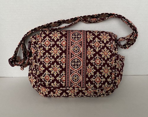 Vera Bradley MEDALLÓN Lindsay Bandolera Solapa Mensajero Bolso de Hombro Marrón