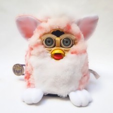 Furby baby babies 1999 Coral Furby Baby Generation 4 silver eyes HIGHLY RARE