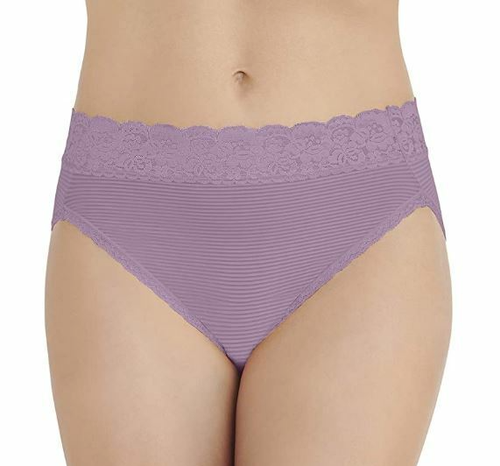 Size 8 Vanity Fair Luxurious Hi-Cut Panties 13280 Flattering Lace 5 Colors NEW - Picture 2 of 15
