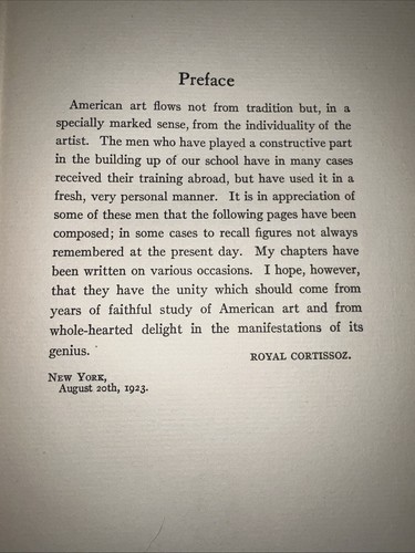 AMERICAN ARTISTS, ROYAL CORTISSOZ, 1923, 1ST, SCRIBNER READING COPY - Picture 6 of 13