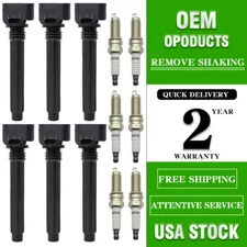 6X OEM Ignition Coil & Iridium Spark Plug for Chrysler Dodge Jeep Ram 3.6L UF807